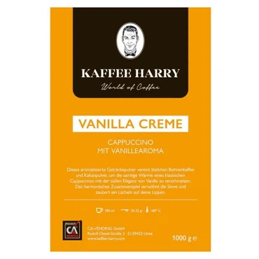 Kaffee Harry - Vanilla Creme - Cappuccino mit Vanille