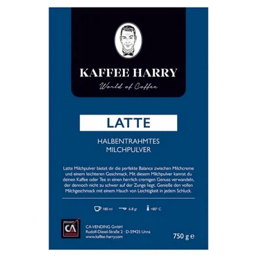 Kaffee Harry - Latte - halbentrahmtes Milchpulver